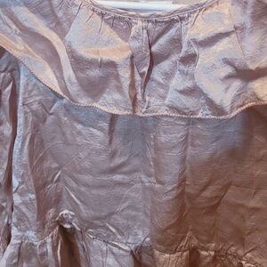 Aritzia Metallic Blouse in Shimmering Silver